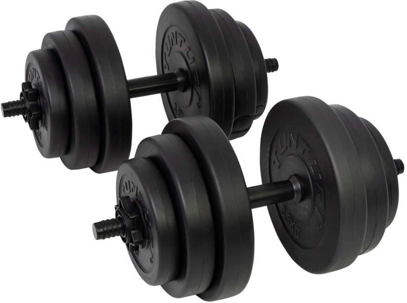 Tunturi dumbbellset 1-3 5 kg vinyl staal zwart 18-delig