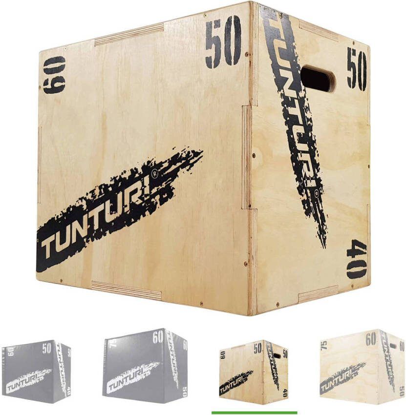 Tunturi Plyo Box Houten fitness kist 40 50 60cm