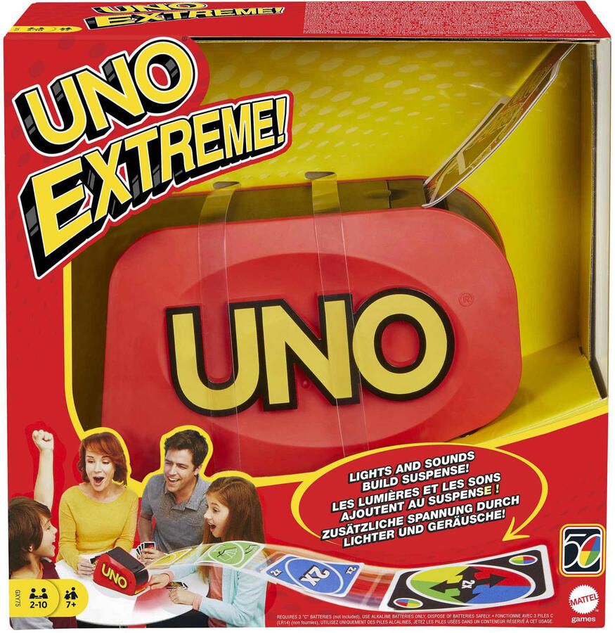 UNO Extreme kaartspel met random kaartlanceerder voor kinderen van 7 jaar en ouder - Foto 3