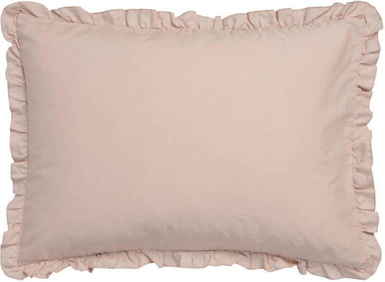 Vandyck kussensloop ruches (roze) (60x70 cm)