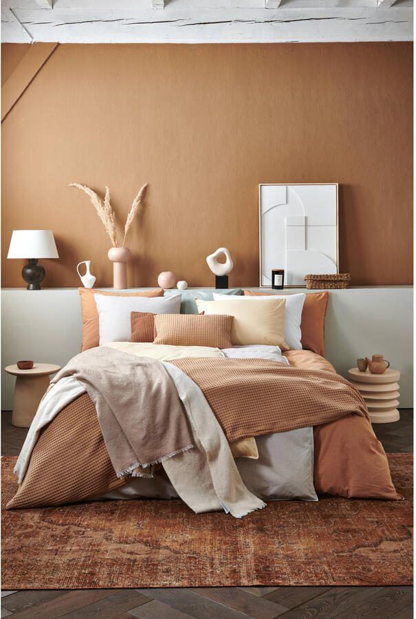 Vandyck Washed Cotton Dekbedovertrek 140 x 200 220 cm Stone - Foto 3