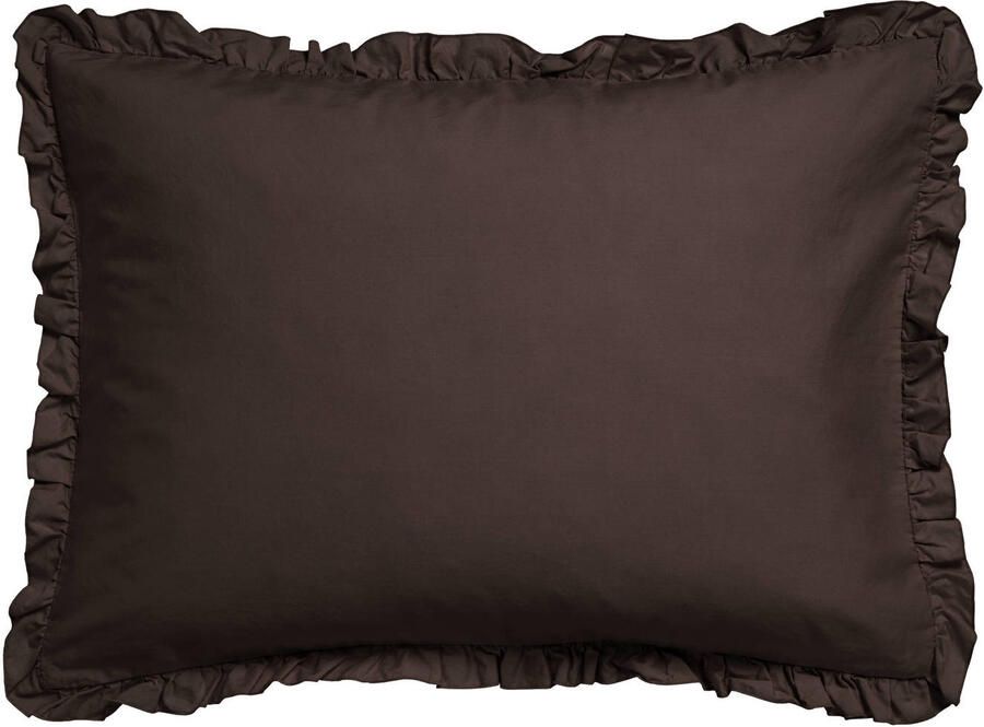 Vandyck perkalen kussensloop 40x55 cm bruin