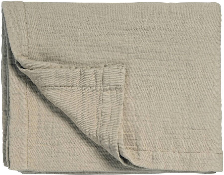 Vandyck PURE 68 G.DYED katoenen plaid 160x260 cm beige