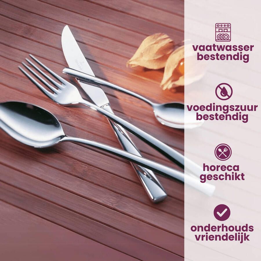 Villeroy & Boch Bestekset Piemont 18 10 RVS 16-delig 4 personen - Foto 2