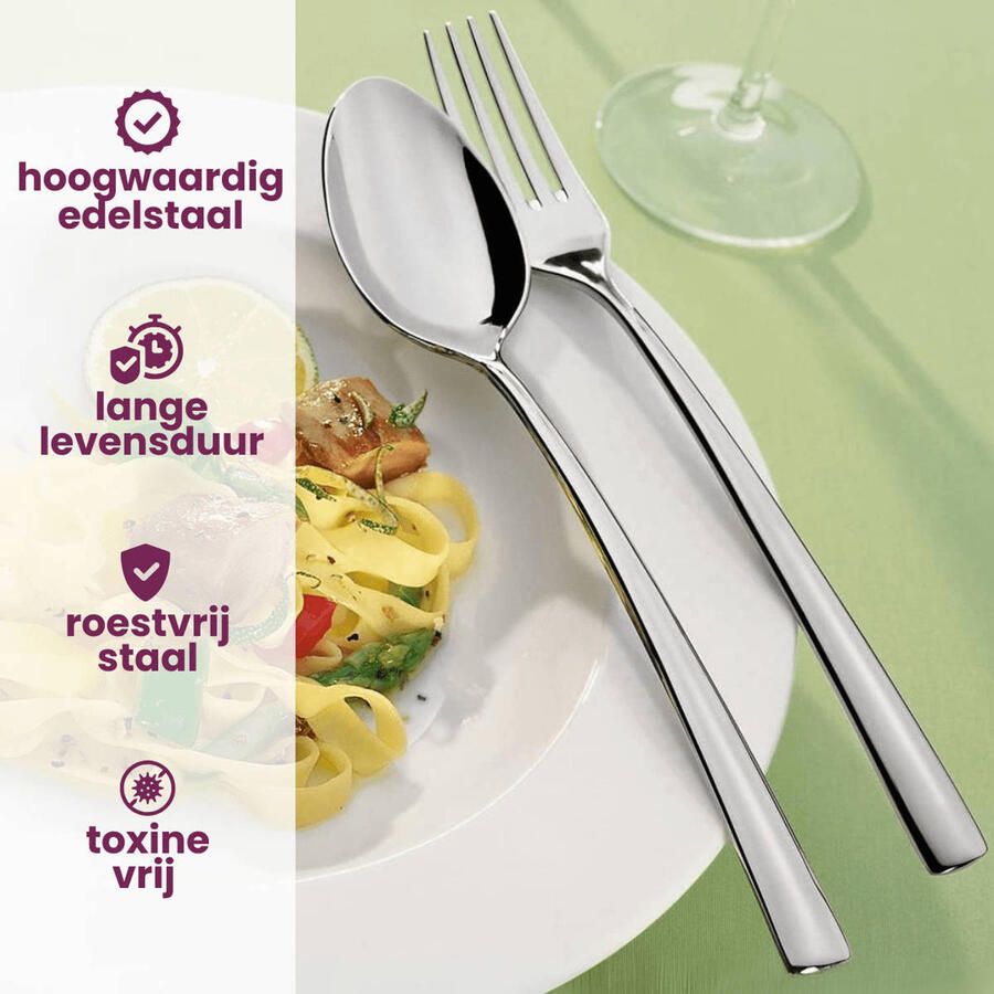 Villeroy & Boch Bestekset Piemont 18 10 RVS 16-delig 4 personen - Foto 3