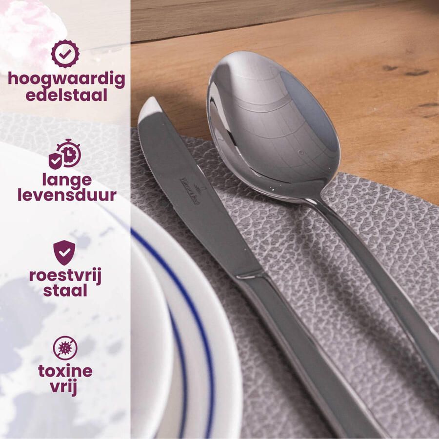 Villeroy & Boch Bestekset Piemont 18 10 RVS 4-delig 1 persoons - Foto 3
