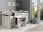 Vipack halfhoogslaper Pino met bureau incl. lades kast wit 114x105x209 3 cm Leen Bakker - Thumbnail 3
