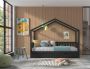 Vipack Huisbed Dallas 90 x 200 cm incl. oprolbare lattenbodem grenen antraciet met of zonder bedlade - Thumbnail 3