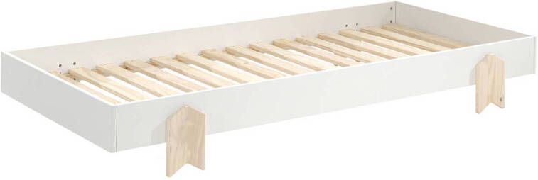 Vipack Kinderledikant Modulo Tienerbed 1-persoons stapelbed met poten in pijl-look - Foto 7