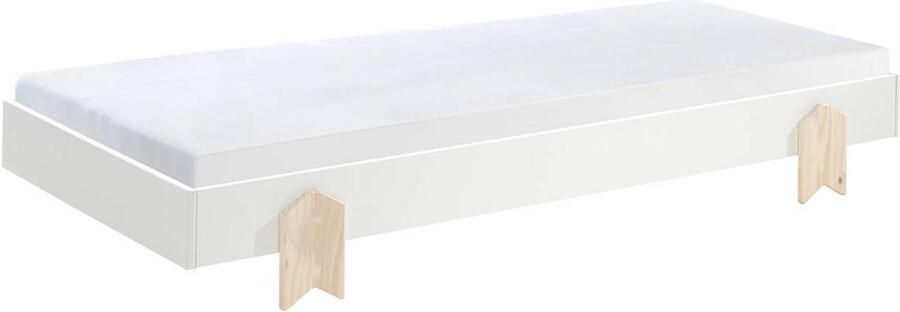Vipack Kinderledikant Modulo Tienerbed 1-persoons stapelbed met poten in pijl-look - Foto 5