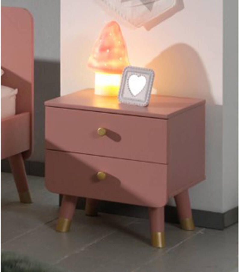 Vipack -Nachtkastje-Billy-2-lades-hout-terraroze - Foto 3