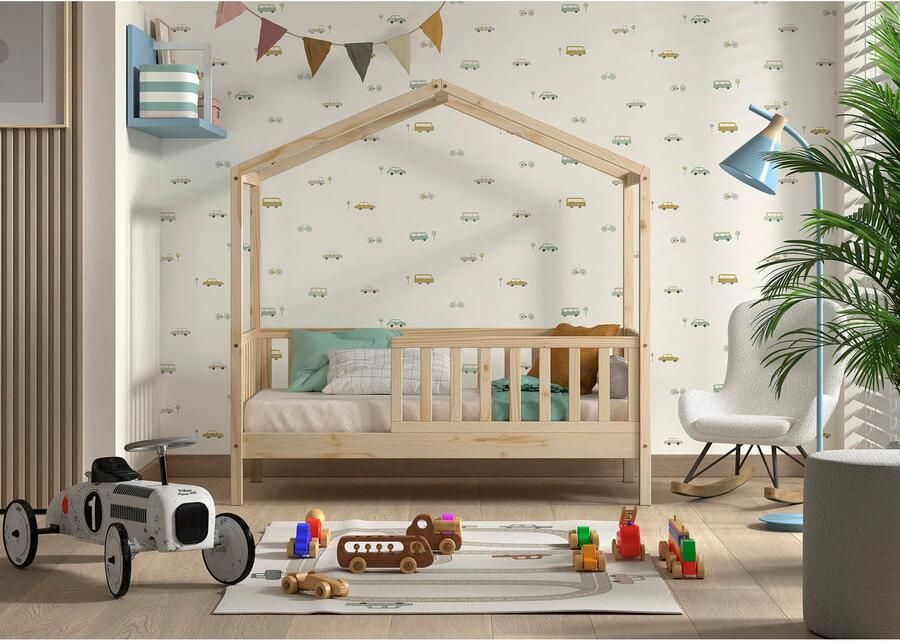 Home affaire Huisbed Junior huisbed 70 140 rondom valbescherming stevig gebouwd