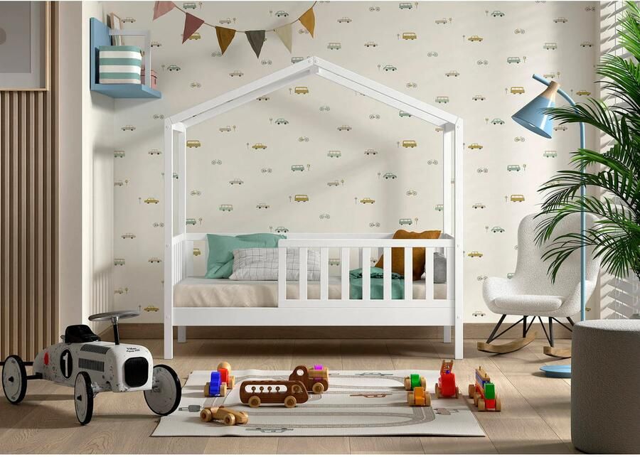 Home affaire Huisbed Junior huisbed 70 140 rondom valbescherming stevig gebouwd