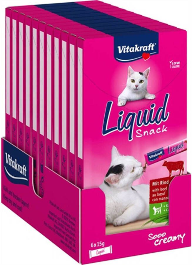 Vitakraft Cat-Liquid Snack Rund en Inuline 11X90 gr