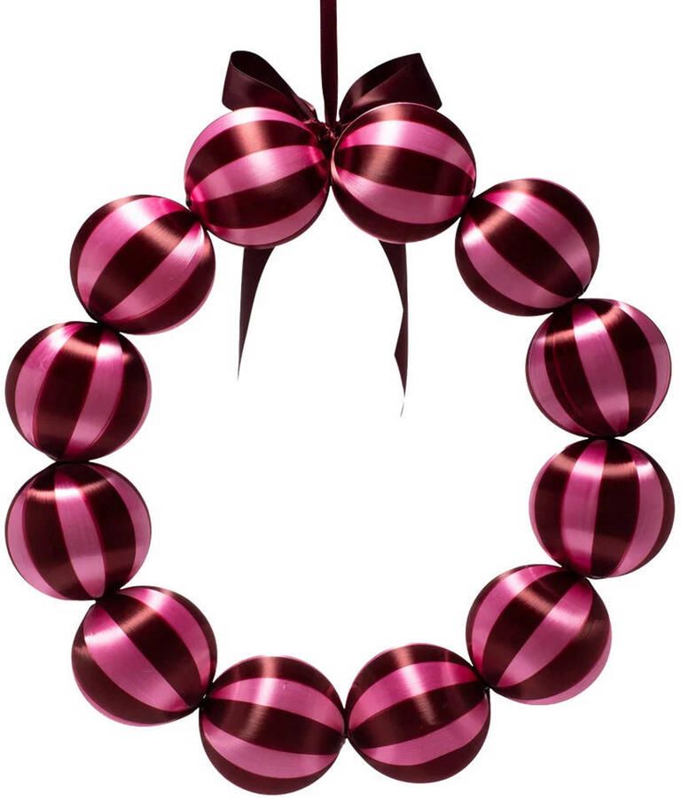 Vondels krans (roze burgundy) (ø35.5cm)