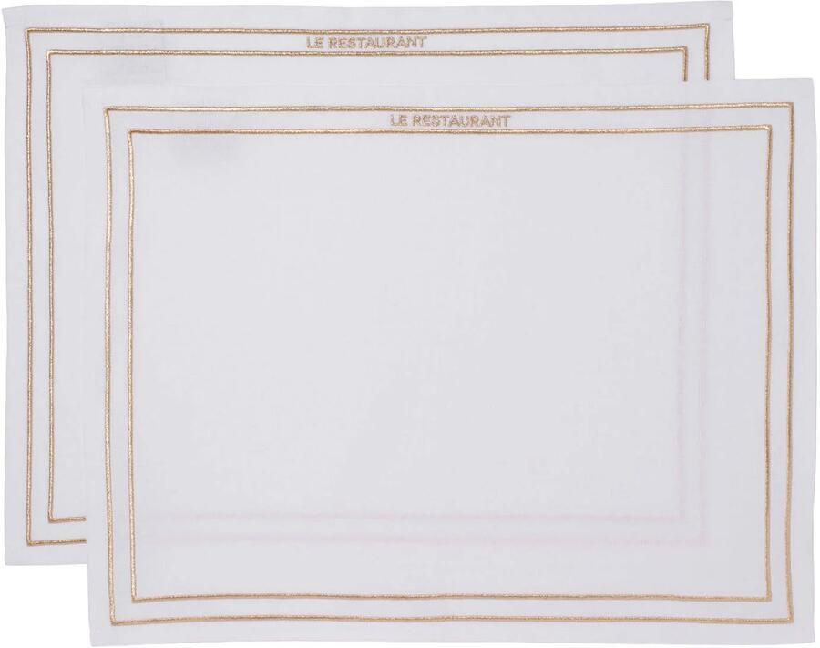 Vondels placemat LE RESTAURANT (set van 2)