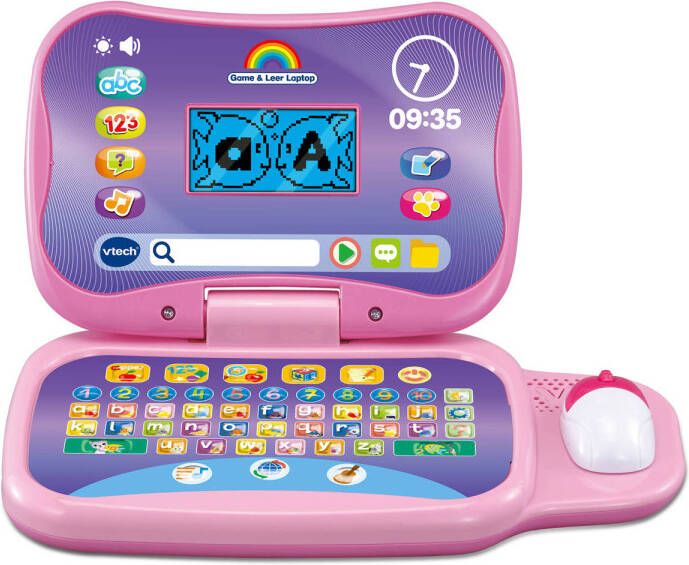 VTech Game & Leer Laptop roze Leercomputer-laptop_Educaief & Interactief speelgoed vanaf 3 jaar