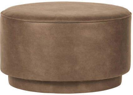 Vtwonen Ronde Poef 'Coffee' Eco-leer 60cm kleur Cognac