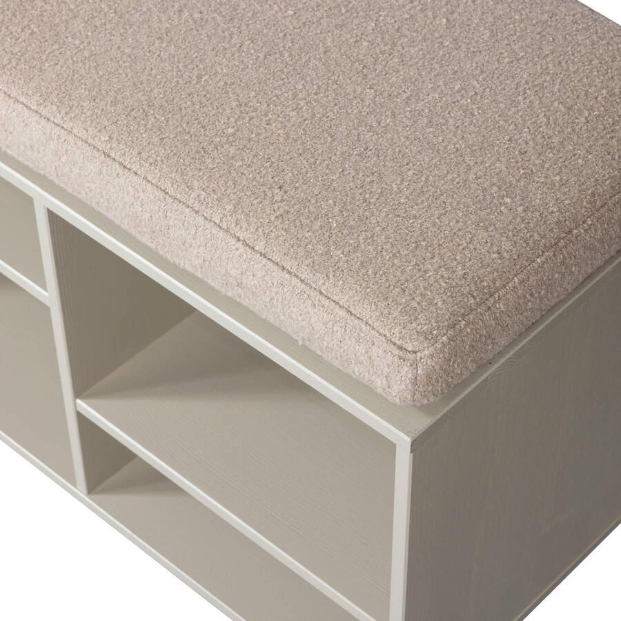 Vtwonen Bankje Letterba(n)k XL incl. zitkussen Grenen Dust