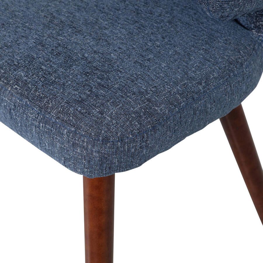 Vtwonen Cape Eetkamerstoelen Stof Blauw Set van 2 - Foto 2