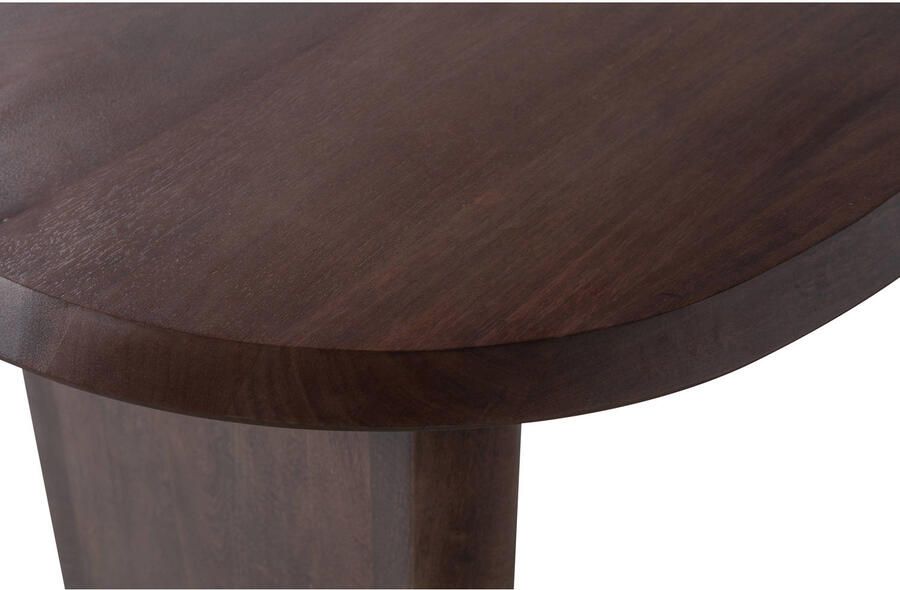 Vtwonen | Ellips Eetkamertafel Mango Hout Walnoot 90x180cm | Eettafels | Eettafel - Foto 3