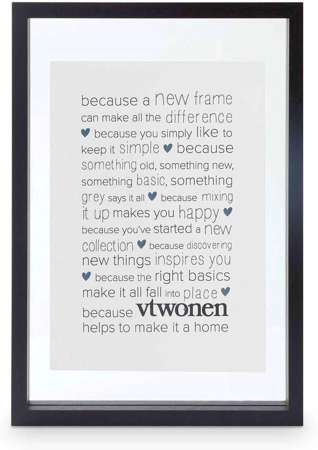 Vtwonen vt wonen houten A4-formaat fotolijst (Kleur lijst: zwart)