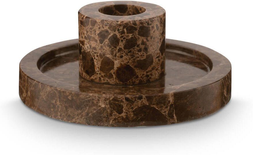 Vtwonen kandelaar marble bruin (10.2x4 cm)