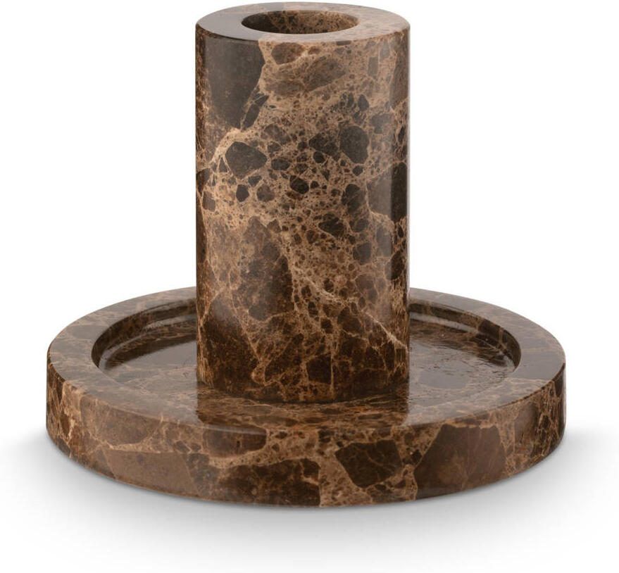 Vtwonen kandelaar marble bruin (10.2x7.9 cm)