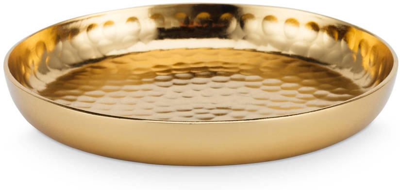 Vtwonen metaal gouden decoratie schaal (Diameter: 12 cm)