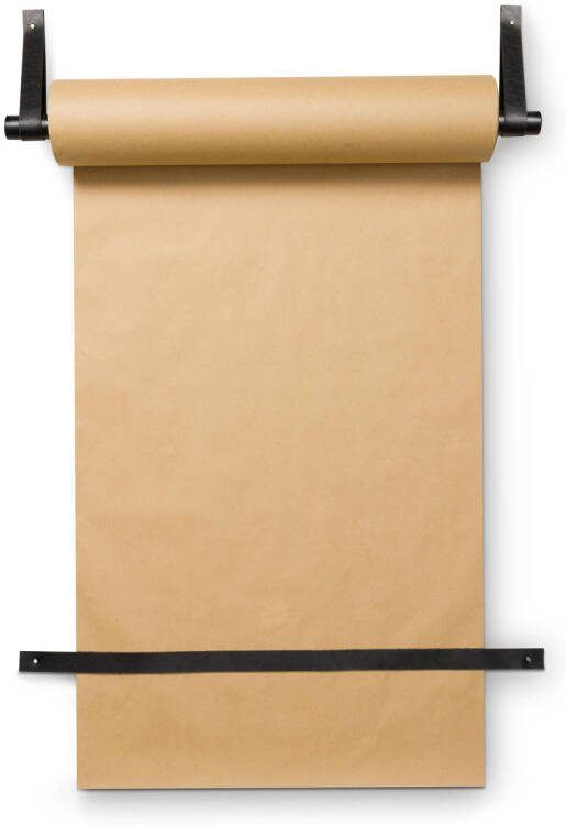 Vtwonen Leren Wandrolhouder met Papier 6 x 63 cm