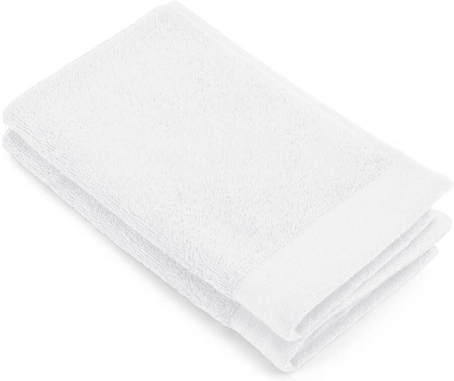 Walra gastendoek soft cotton wit 30x50 cm set van 2