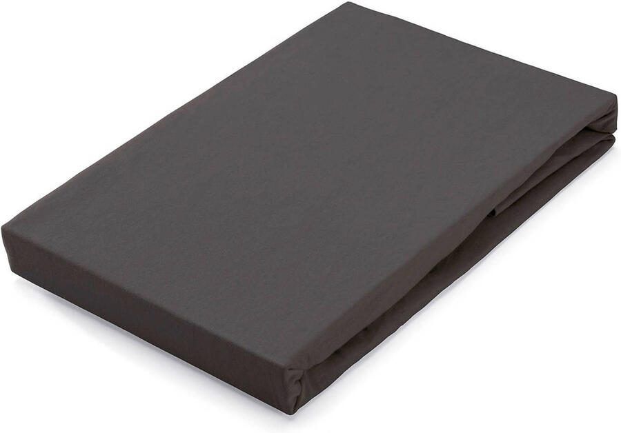 Walra Hoeslaken Jersey Stretch 160x200 210 100% Katoen Antraciet - Foto 2