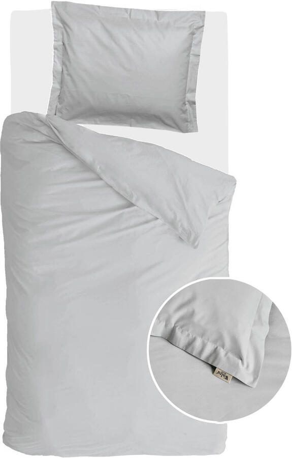 Walra Dekbedovertrek Forever Cotton 140x220 100% Percale Katoen Licht Grijs - Foto 2