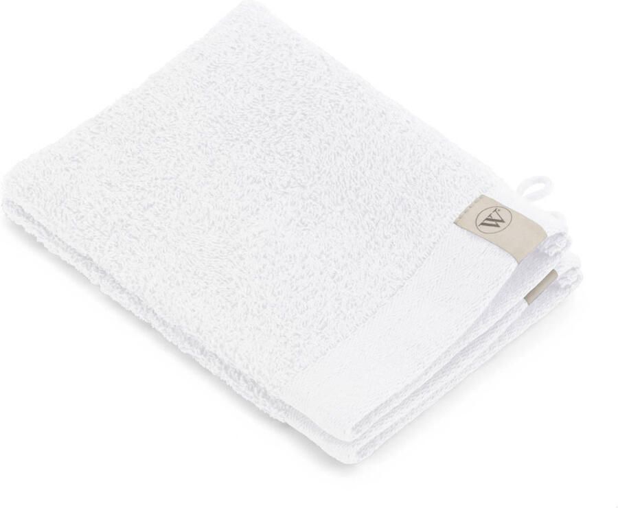 Walra washand soft cotton wit set van 2