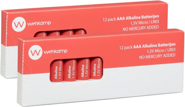 Wehkamp Home alkaline batterijen 1 5v LR03 AAA 12 pack (2 pack)