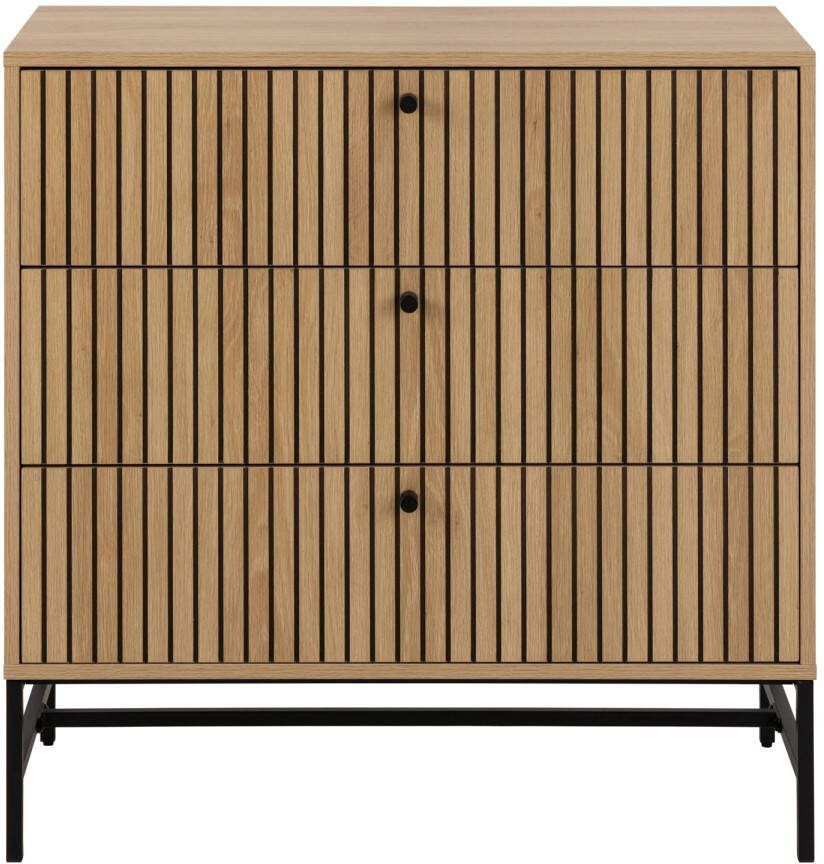 Bendt Ladekast Davon Eikenlook Met 3 laden Naturel