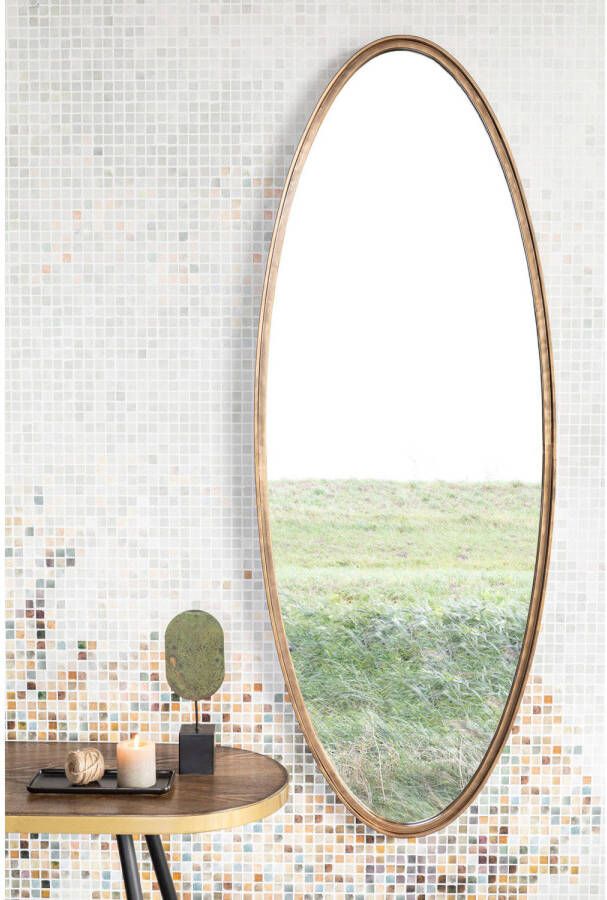 ZILT Ovale Spiegel 'Larrys' 160 x 60cm kleur Antique Brass - Foto 4