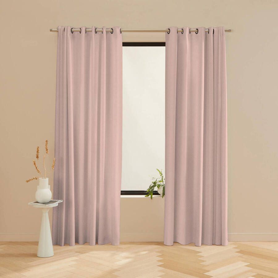 Wehkamp Home verduisterend gordijn Serene 45 soft pink