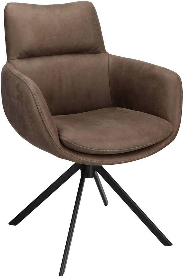 Wehkamp Home Armstoel Sabi Microleder Bull Graphite 66 Leg Black 360Â° Return-system Sabi