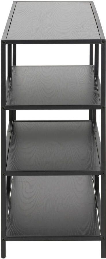 MOOS Meubelen-Online Honkytonk Boekenkast asymmetrisch zwart essen 35x114x78cm Industrieel - Foto 3