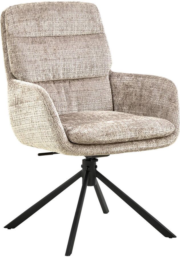 Bendt Draaibare Eetkamerstoel Pamla Chenille Beige