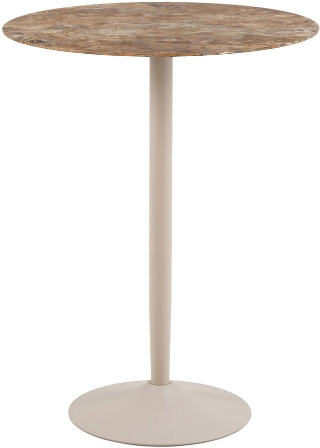Bendt Ronde Bartafel Tempest Keramiek met marmerlook 80cm Bruin Grijs