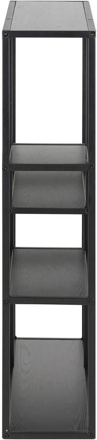 Giga Living Meubelen-Online Honkytonk Wandrek asymmetrisch zwart essen 20x75x91cm Industrieel - Foto 3