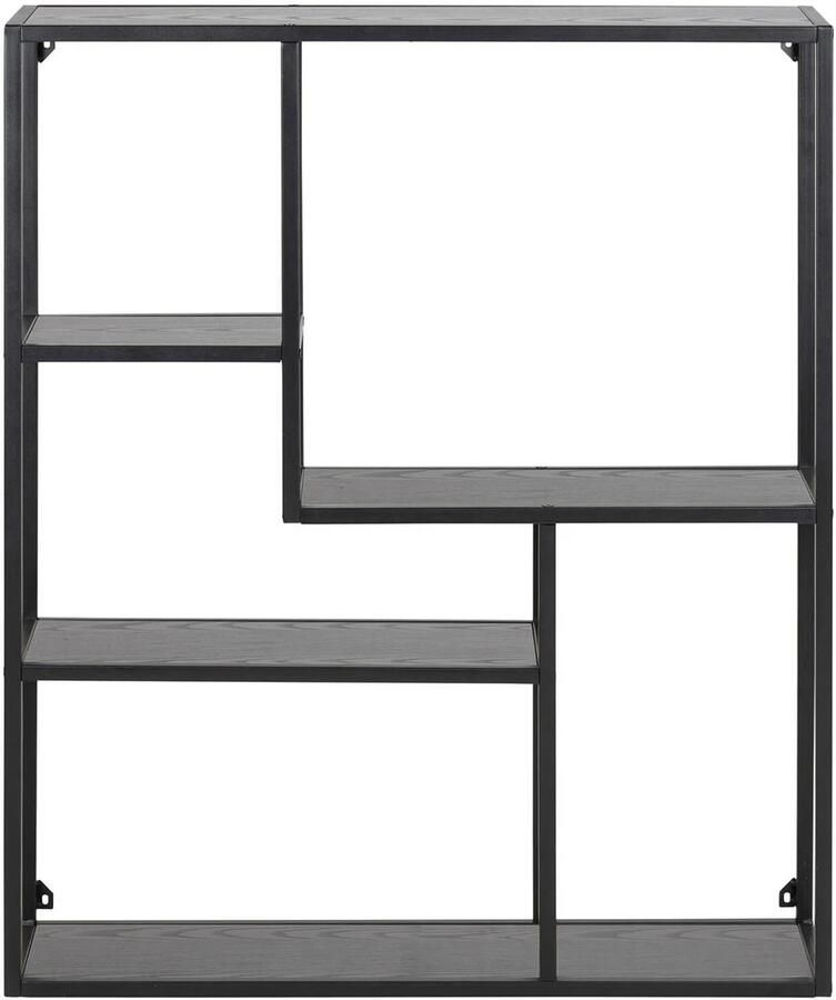 Giga Living Meubelen-Online Honkytonk Wandrek asymmetrisch zwart essen 20x75x91cm Industrieel - Foto 2