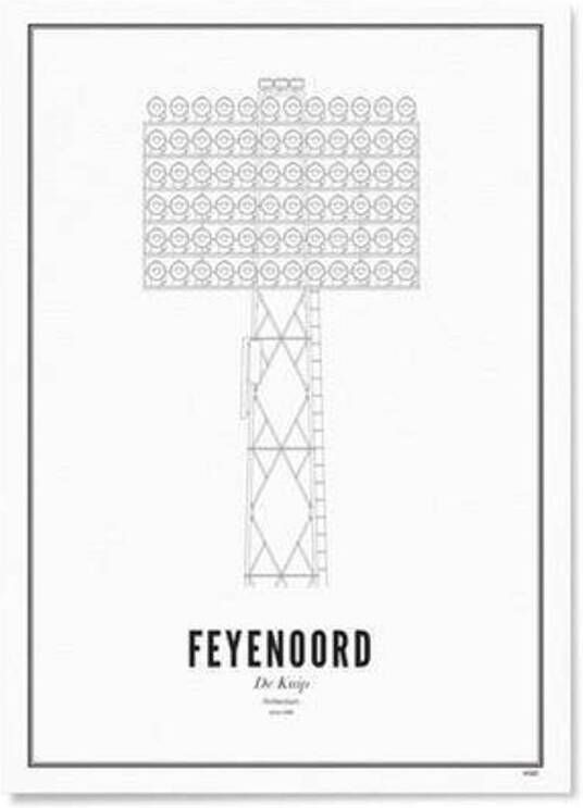 WIJCK. poster Feyenoord lichtmast (30x40 cm)