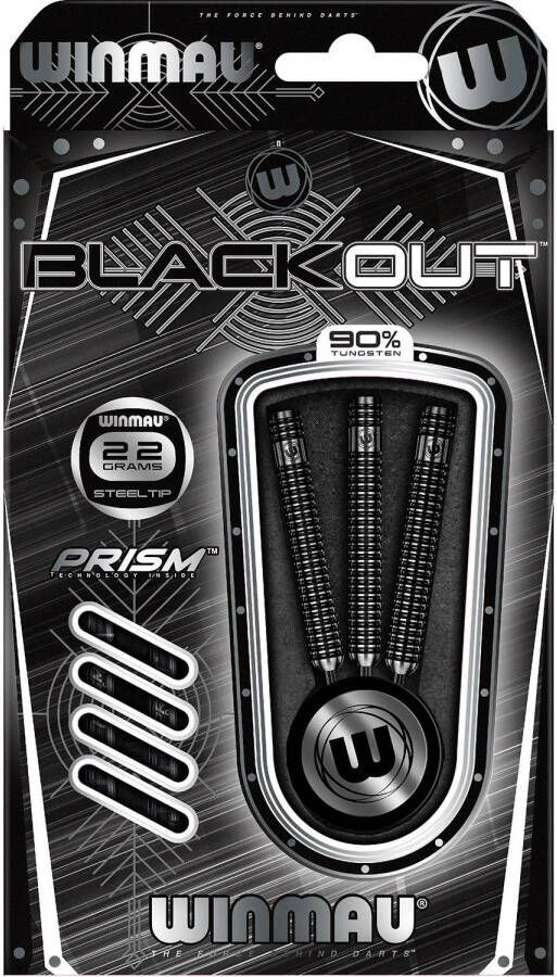 Winmau Blackout steeltip dartpijlen 22gr