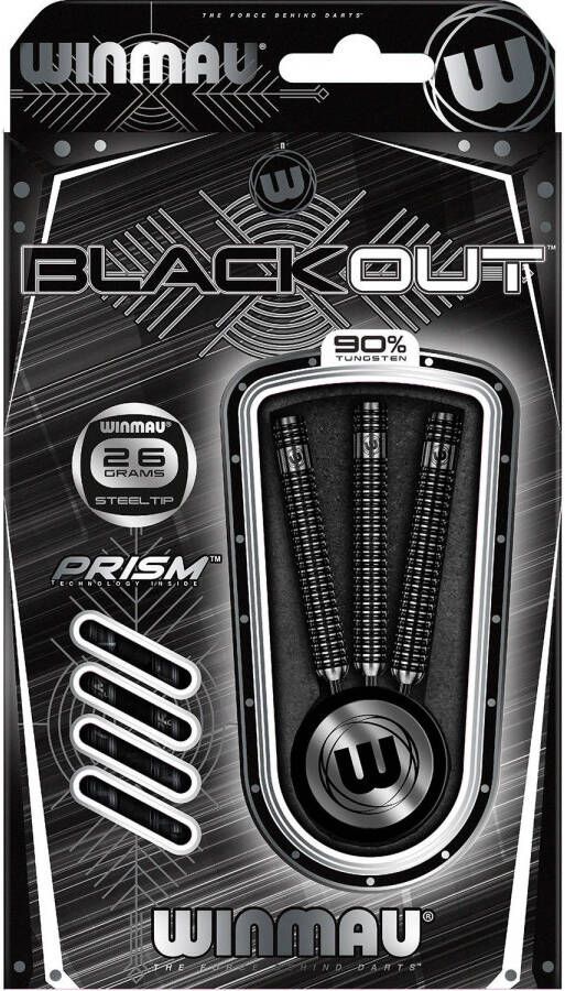 Winmau Blackout steeltip dartpijlen 26gr