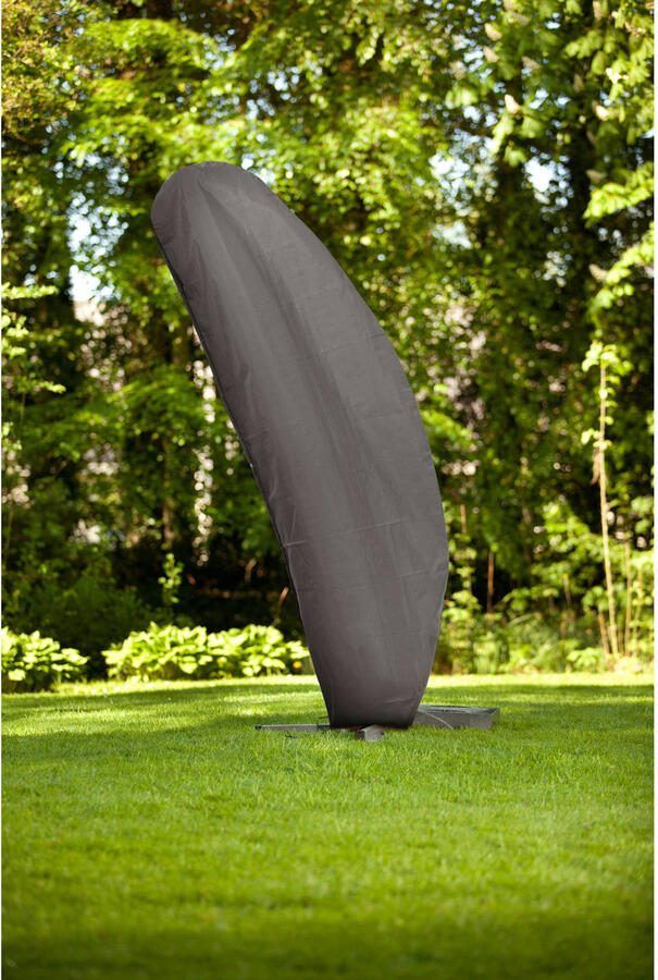 Coppens Parasolhoes Zweefparasols beschermhoes 350 cm rond Grijs - Foto 3