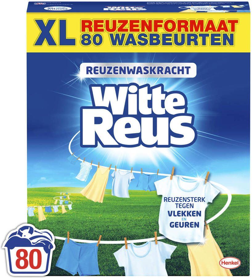 Witte Reus Poeder 4.00kg 1 x 80 wasbeurten 80 wasbeurten