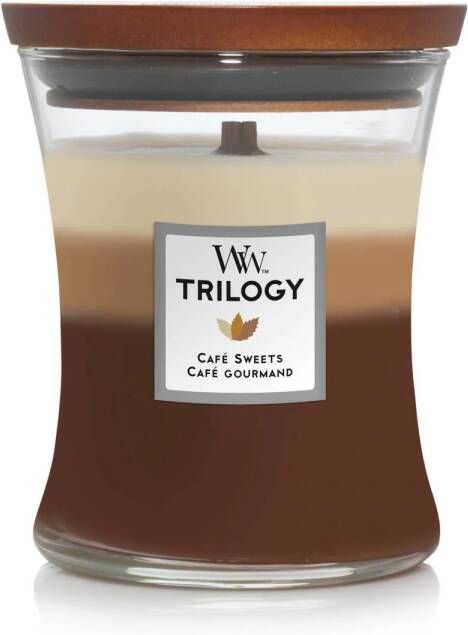 Woodwick Geurkaars Medium Trilogy Café Sweets 11 cm ø 10 cm